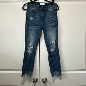Distressed Flair Jeans